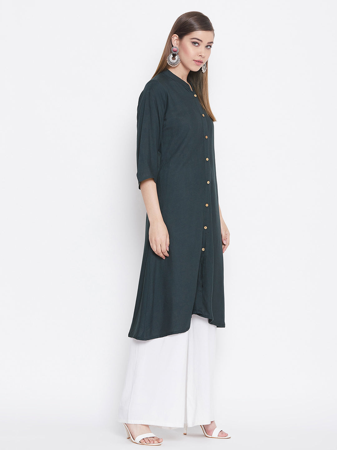 Dark Grey Solid Color Kurti