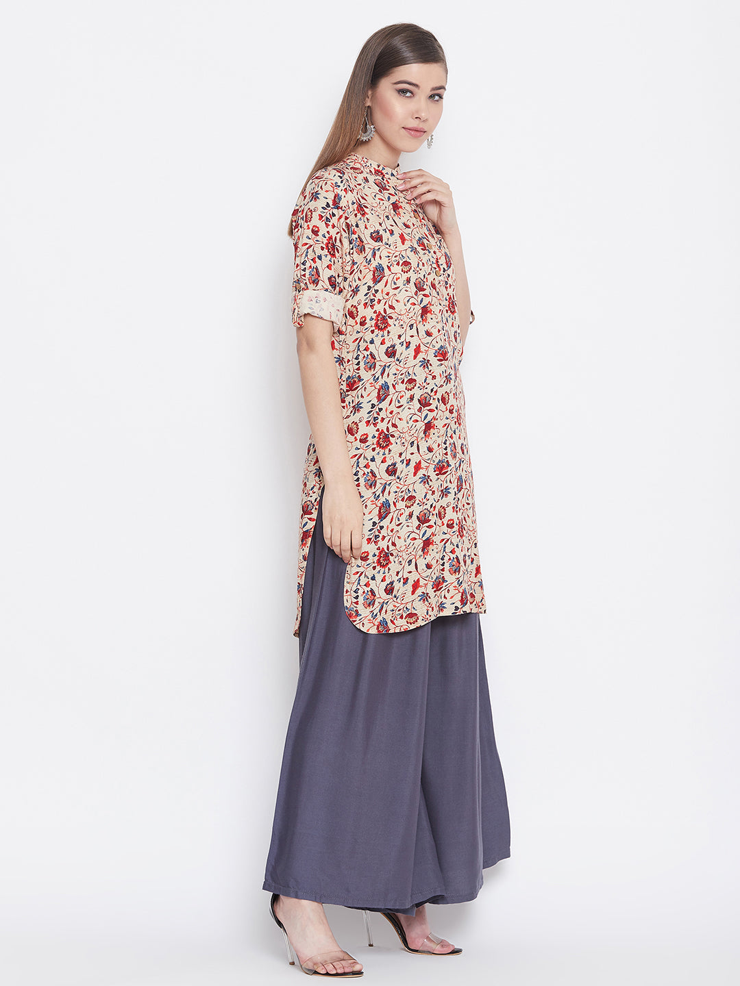 Traditional Floral Printed Kurti