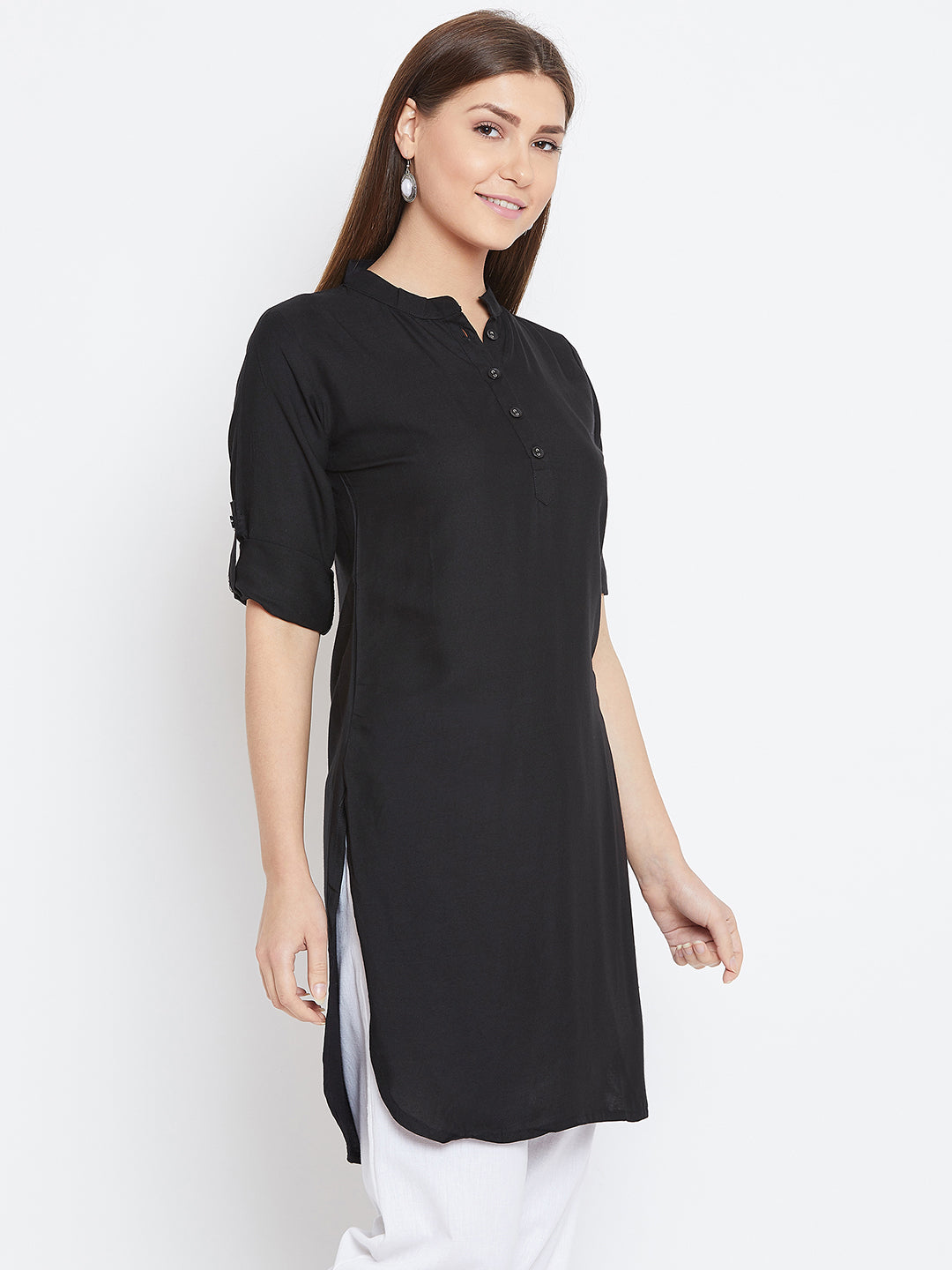 Black Solid Color Kurti