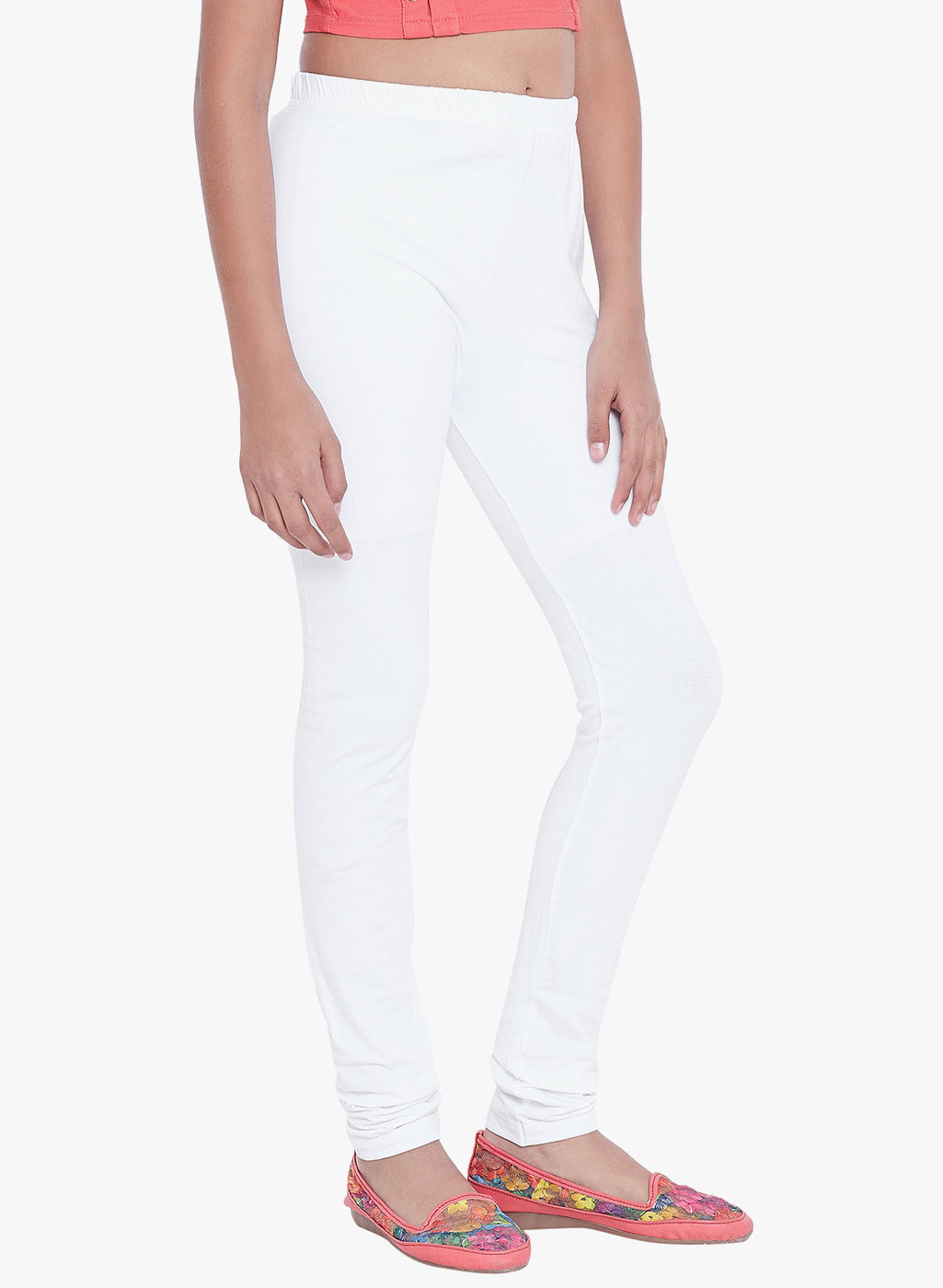 White Colour Leggings