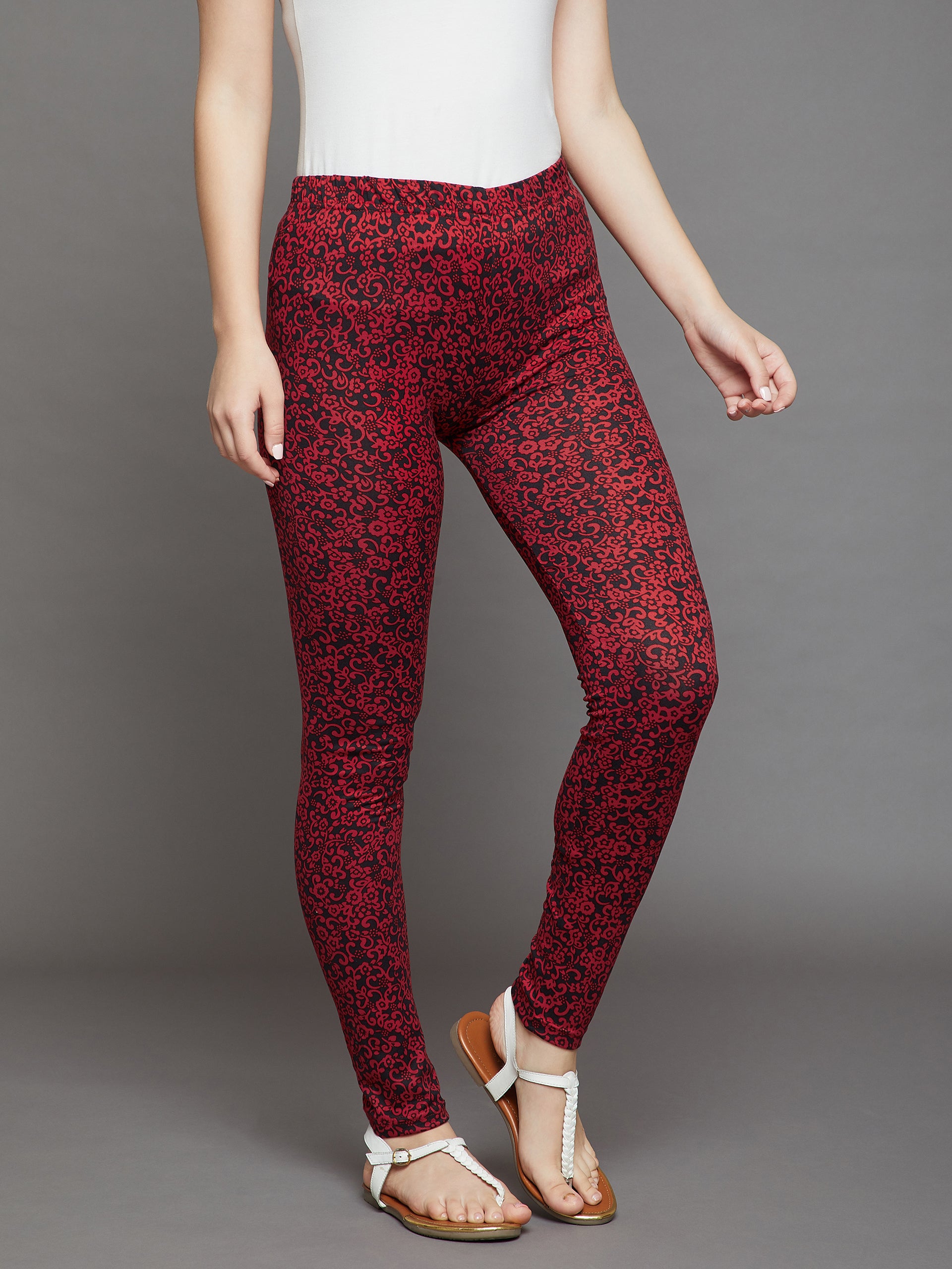 Red Printed Legging