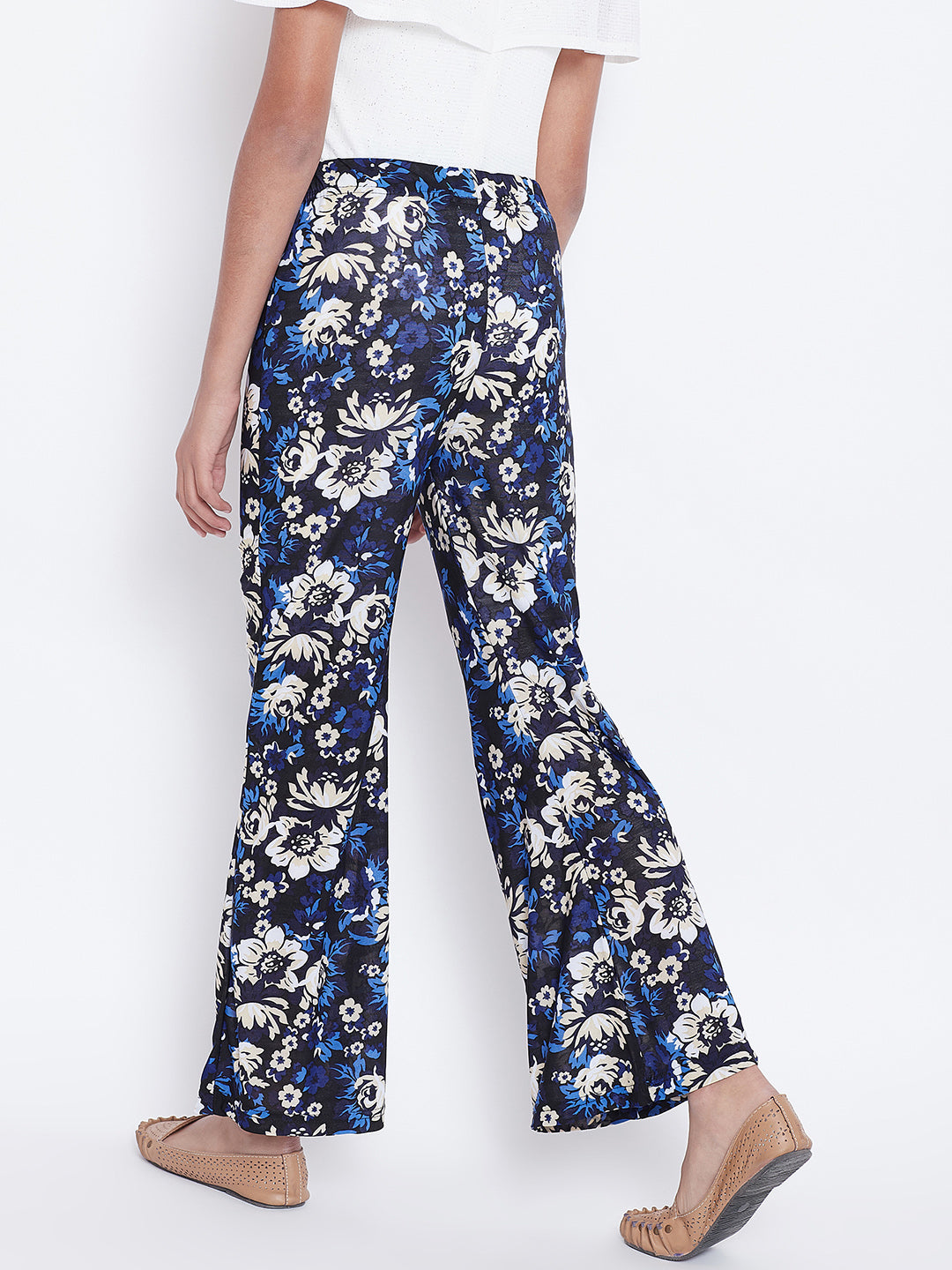 Blue Floral Printed Palazzo