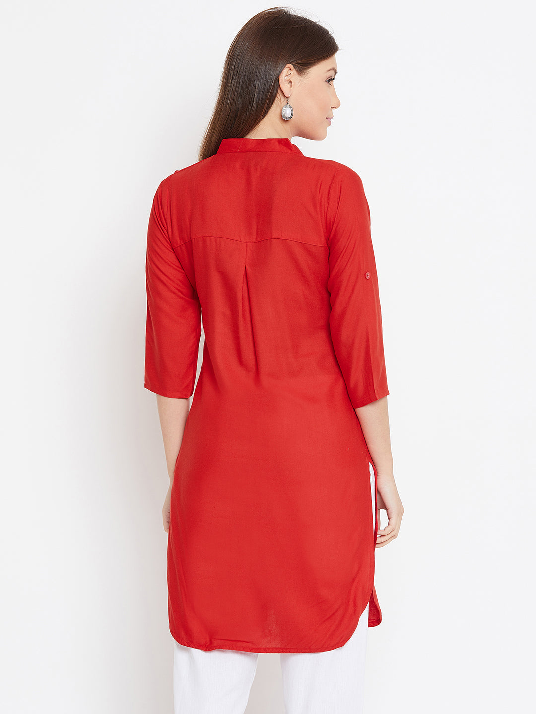 Red Solid Color Kurti