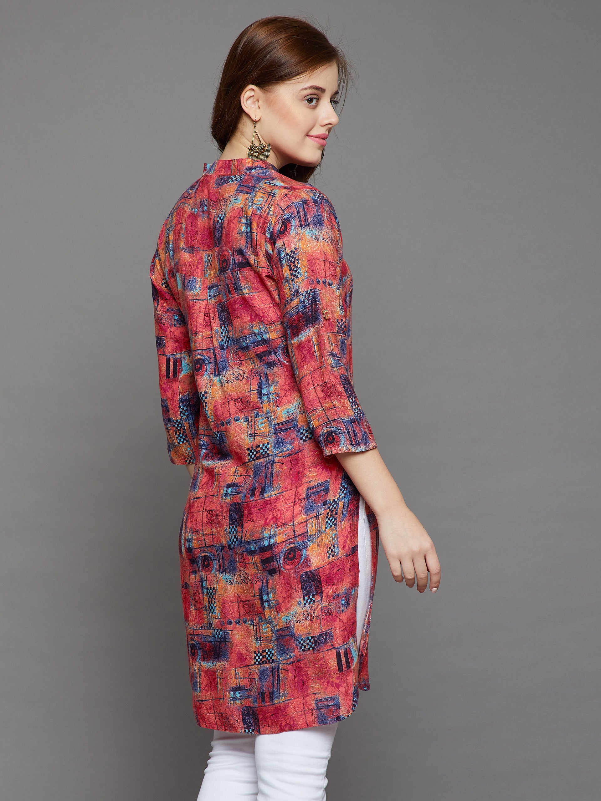 Abstract Printed Kurti One Size