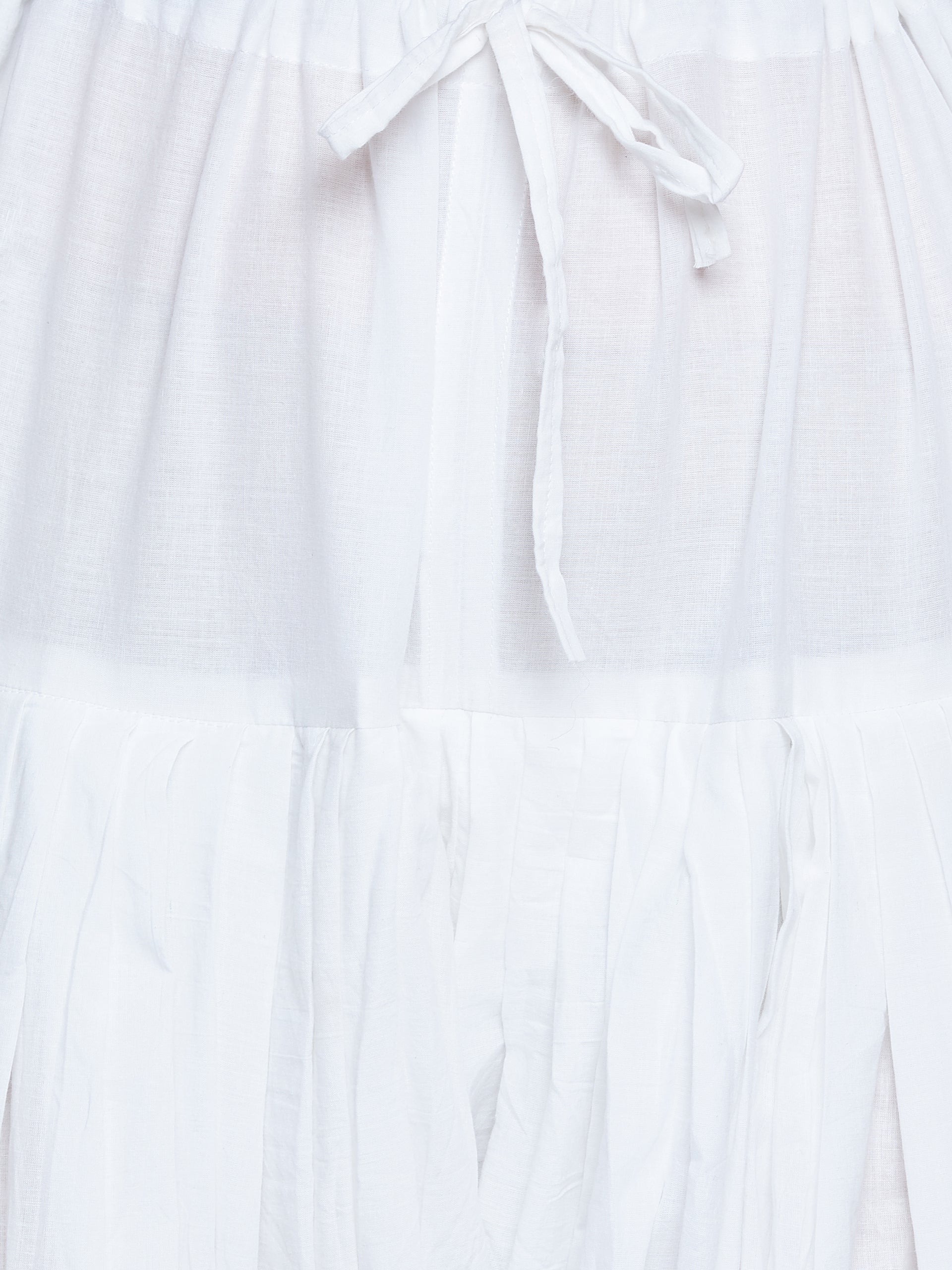 Pure White Plain Cotton Patiala with Dupatta