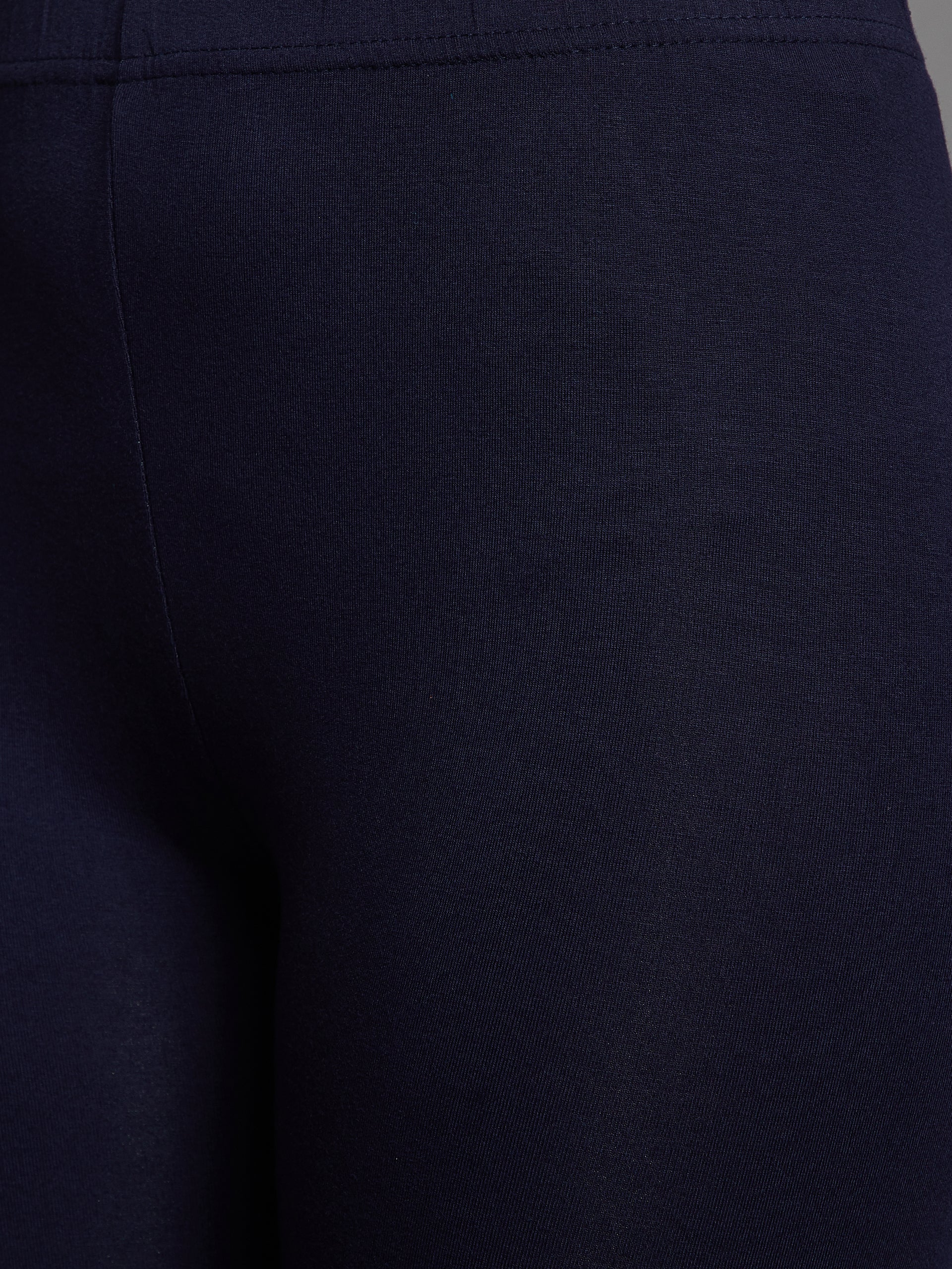 Navy Blue Viscose Ankle Legging