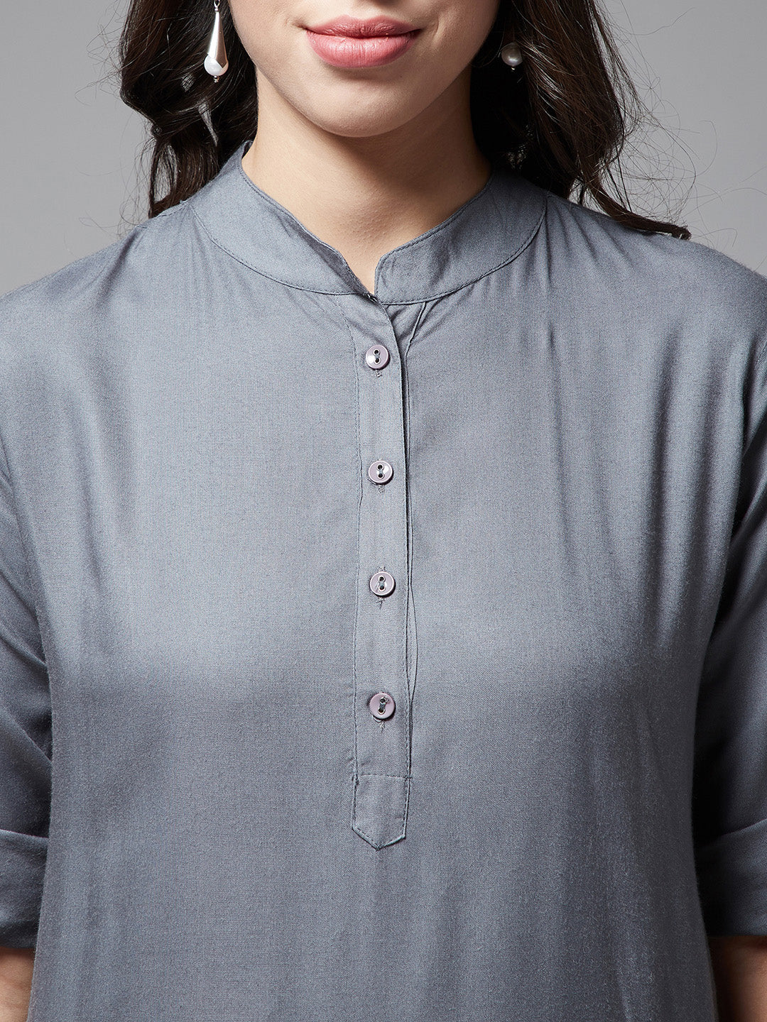 Geometric Print Patiala with Grey Kurti Set