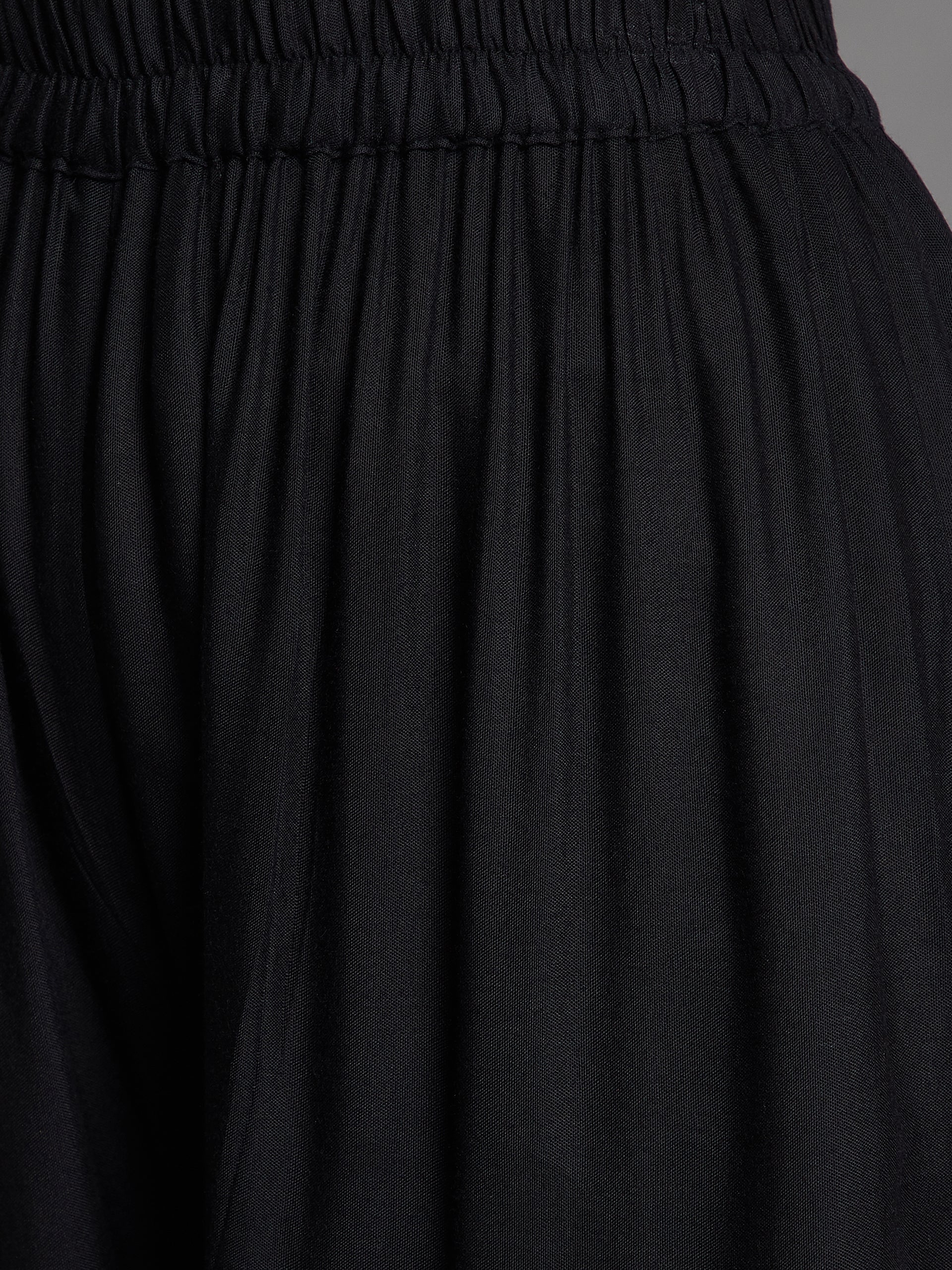 Jet Black Embroidery Palazzo
