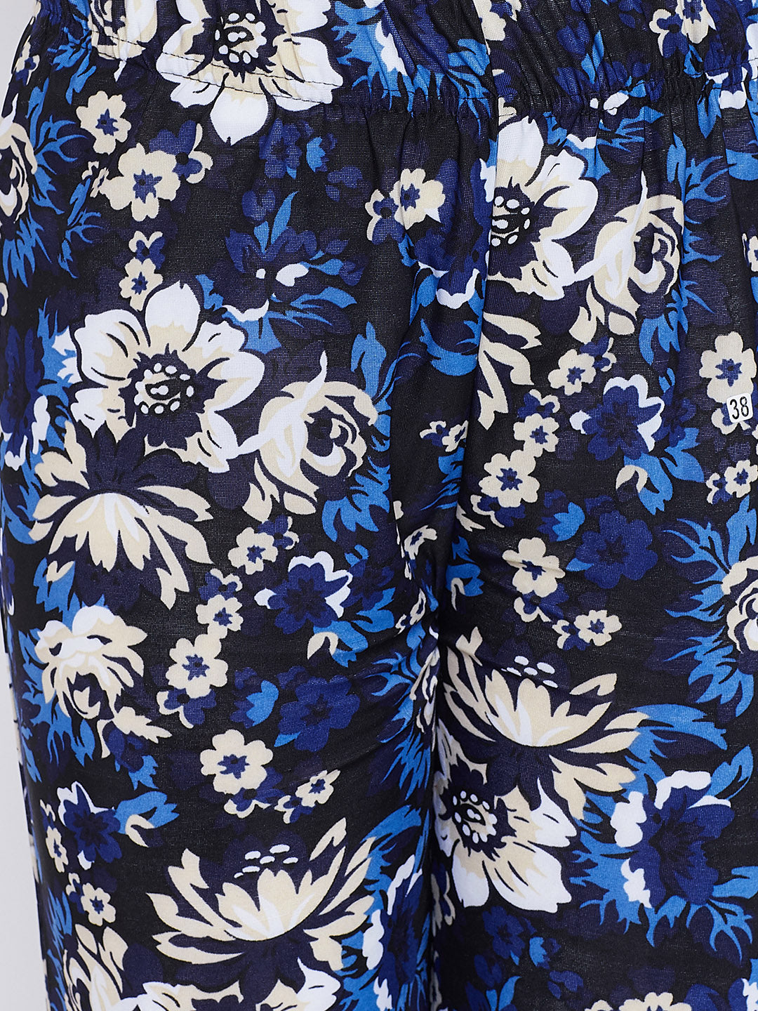 Blue Floral Printed Palazzo