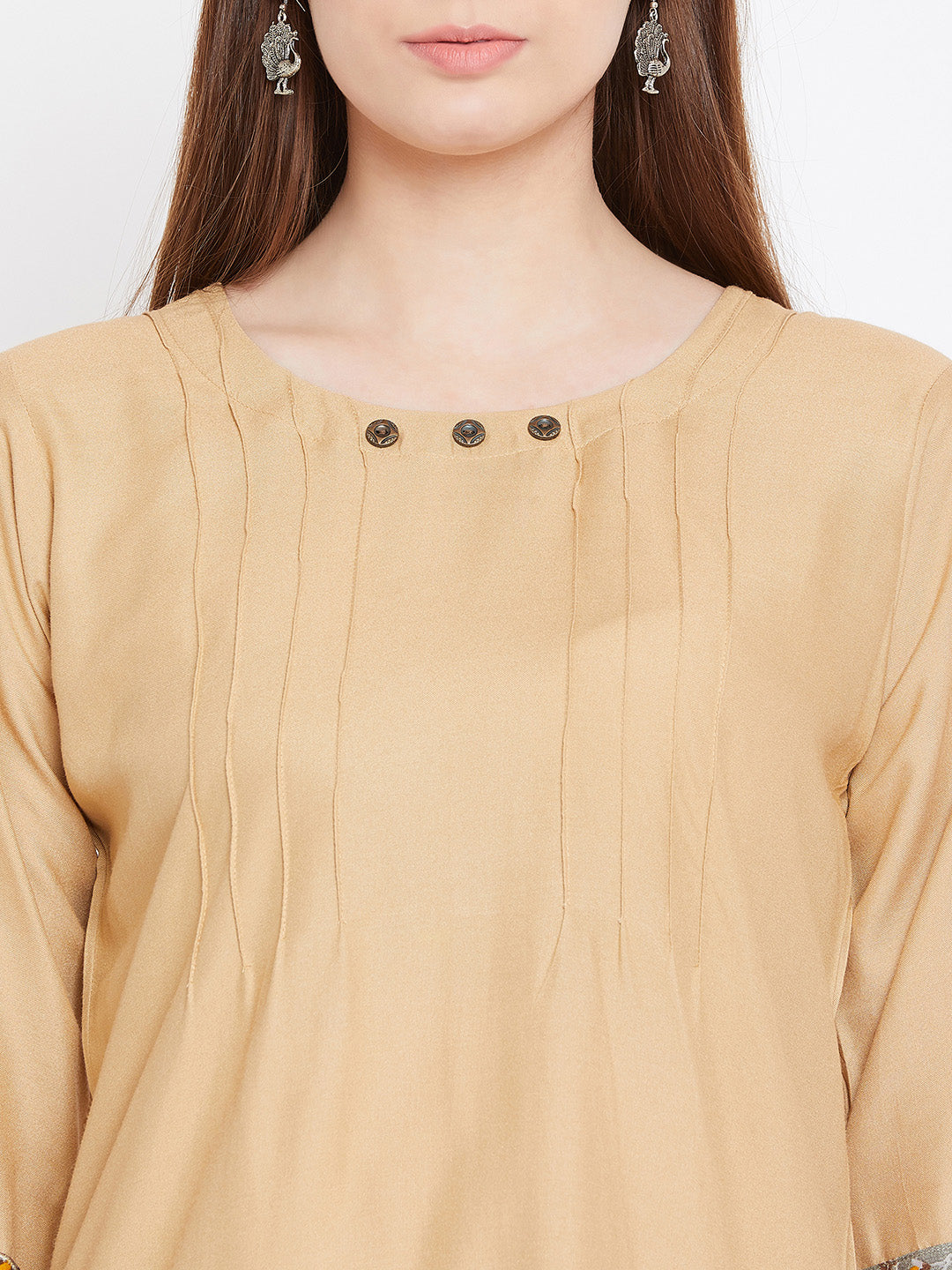 Skin kurti With Box Print Dhoti