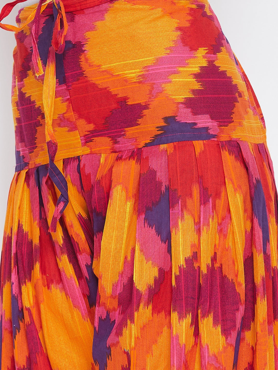 Mosaic Print Patiala with Mustard Yellow Kurti Set