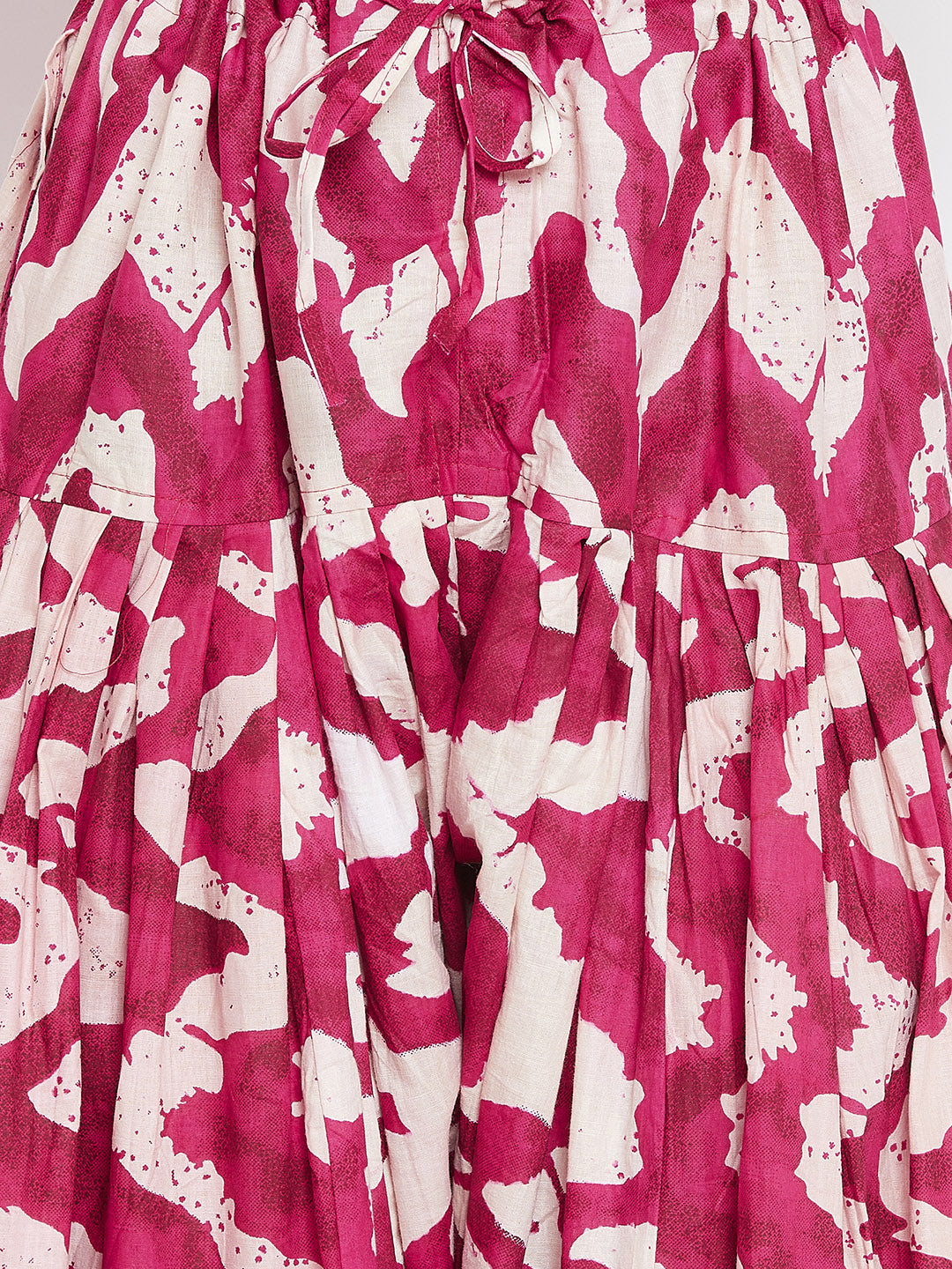 Brush Pattern Patiala with Rani Kurti Set