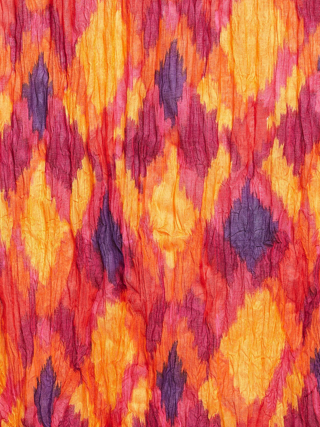 Mosaic Print Patiala with Mustard Yellow Kurti Set