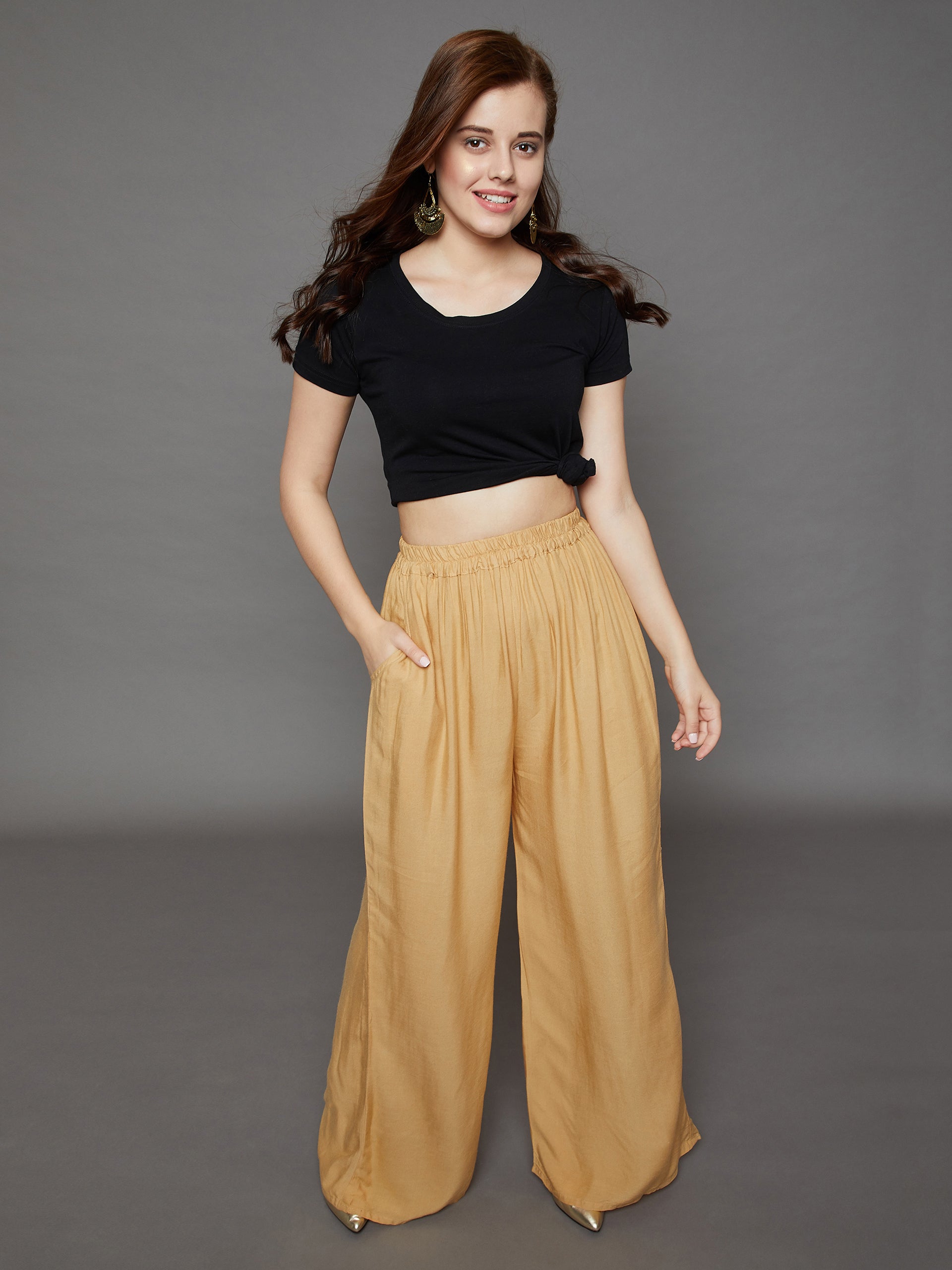 Skin Plain Rayon Palazzo