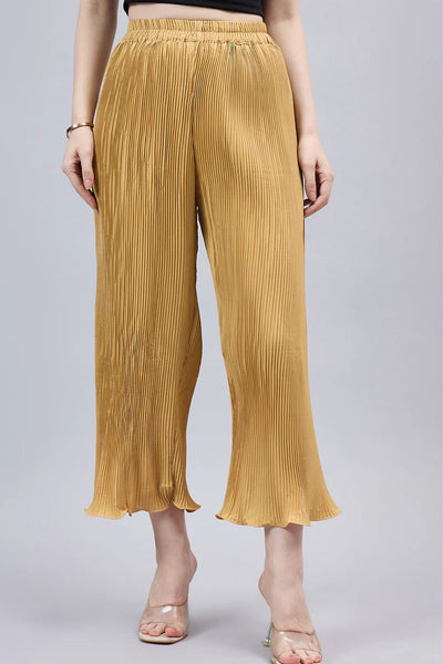 Royal blue Pleated Chiffon Palazzo