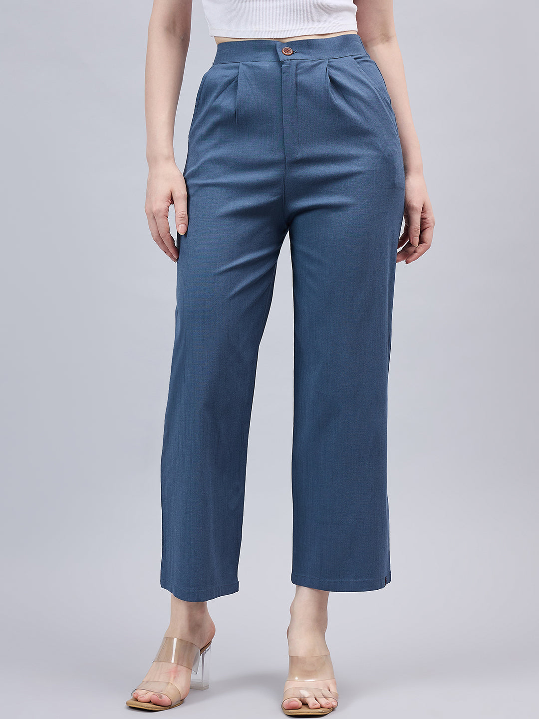 Dark Grey Bell Bottom Pants