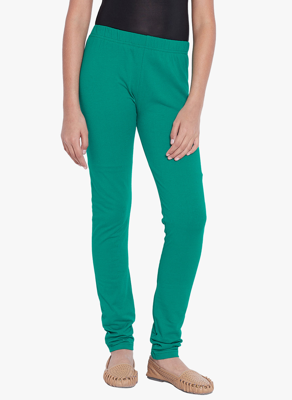 Rama Green Colour Leggings