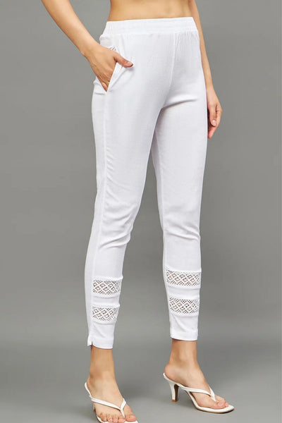 White Double Lace Pants