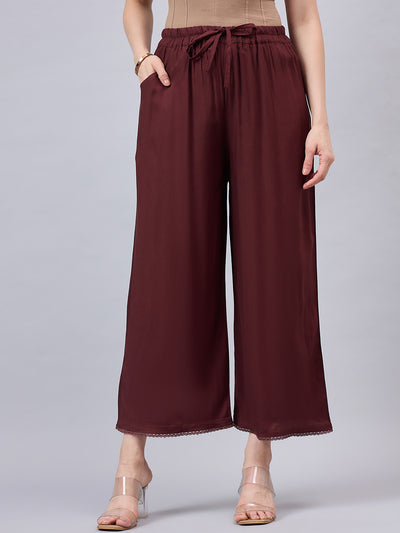Brown Lace Palazzos