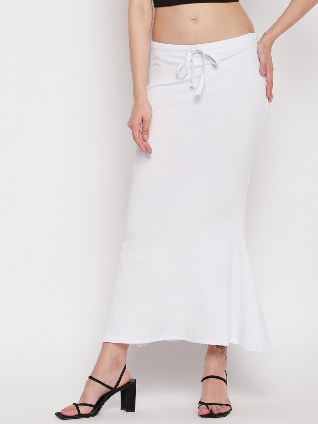 Saree Shapewear Petticoat with Drawstring in Peach Colour