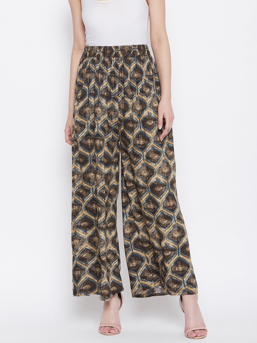 Animal Printed Rayon Palazzo Freesize