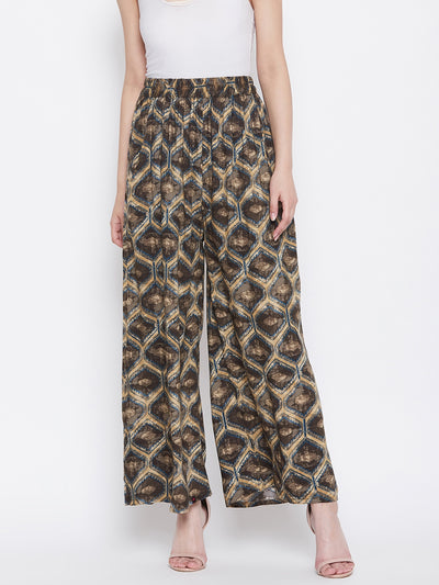Animal Printed Rayon Palazzo Freesize