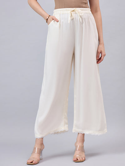 Off-White Lace Palazzos