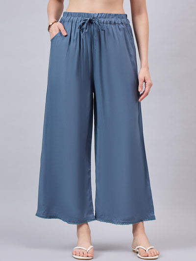 Light Grey Lace Palazzos