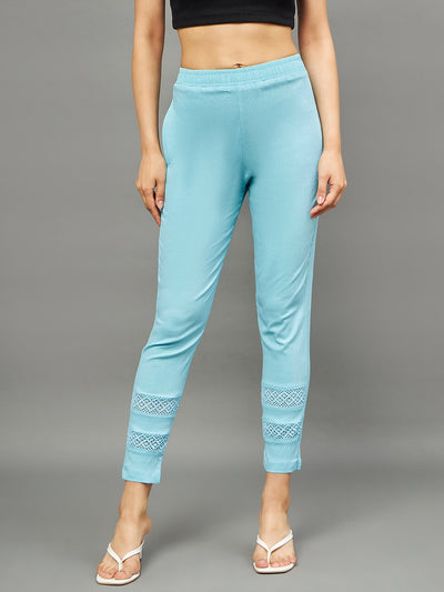 Sky Blue Double Lace Pant M