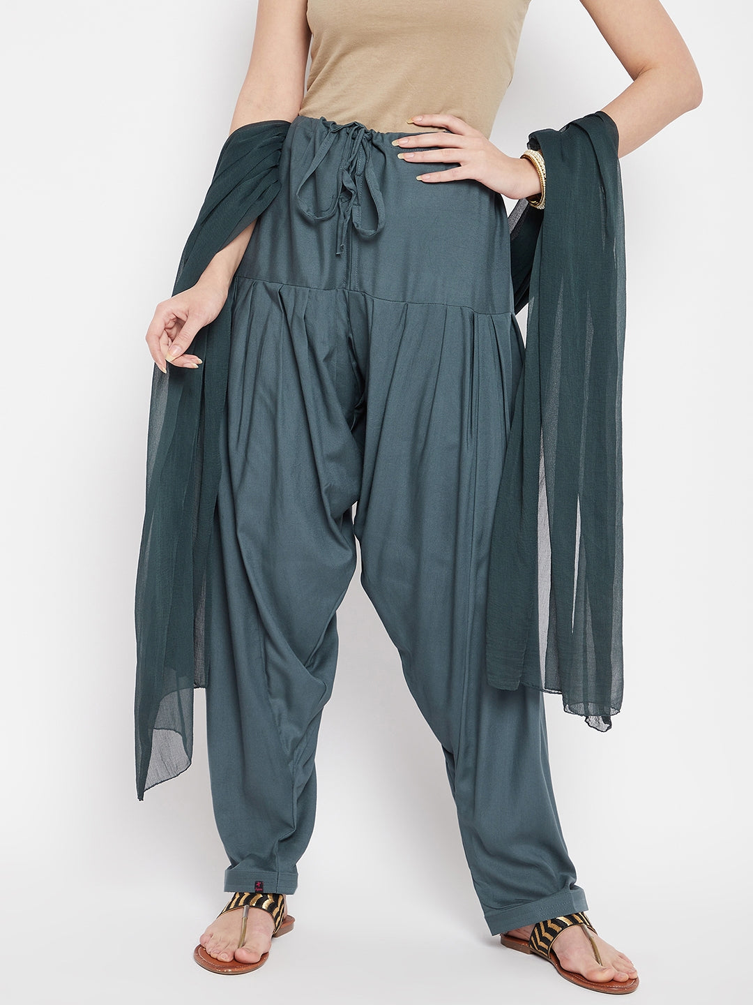 Grey Rayon Plain Patiala(No Duppatta)