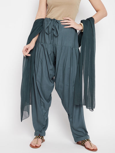 Grey Rayon Plain Patiala(No Duppatta)