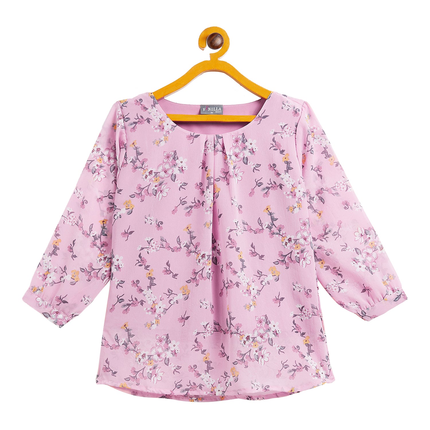 Kids Top Floral Pattern - Light Pink