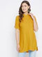 White Solid Coloured Short Kurti - 32" Length