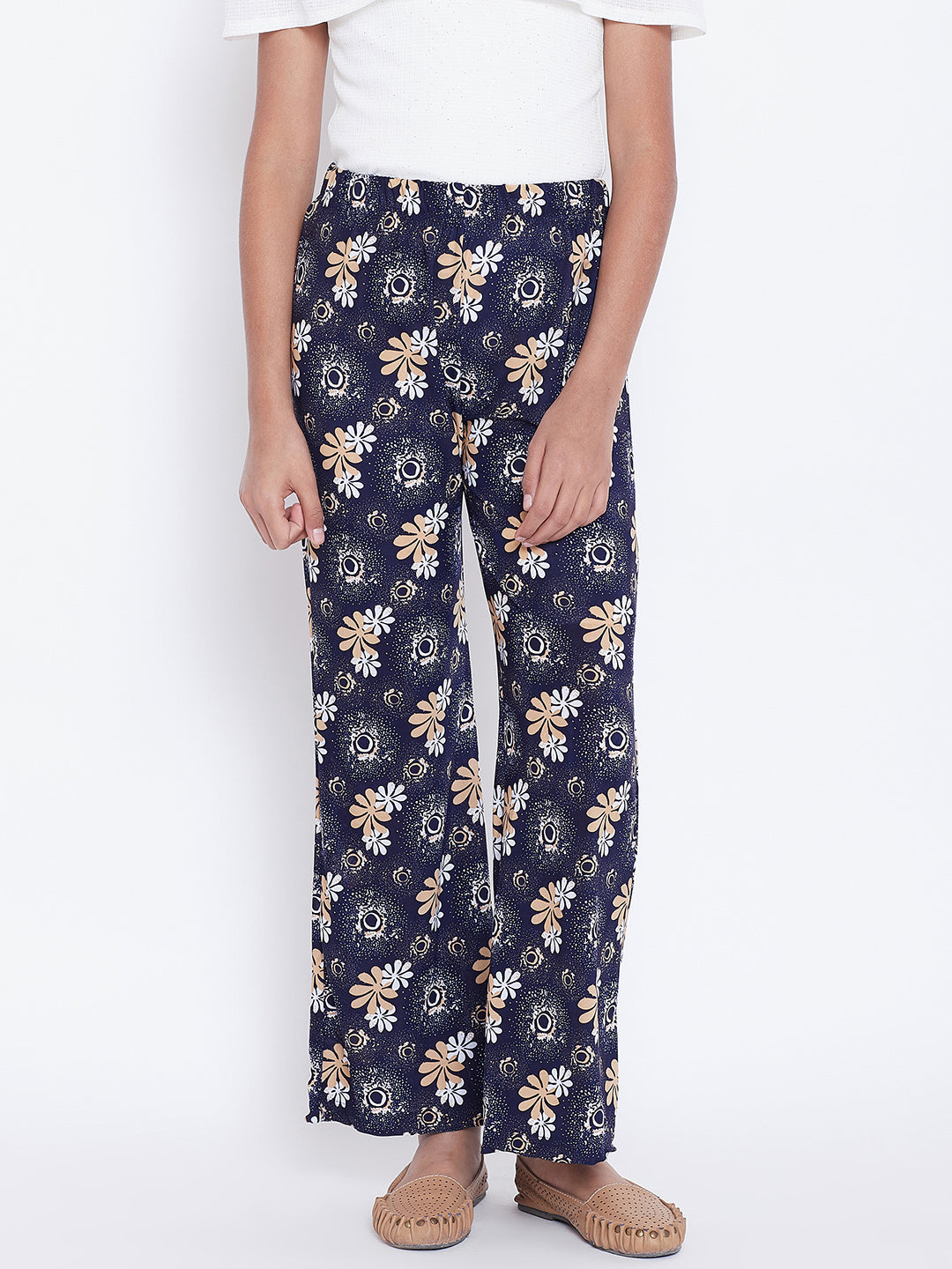 Blue Floral Printed Palazzo 36