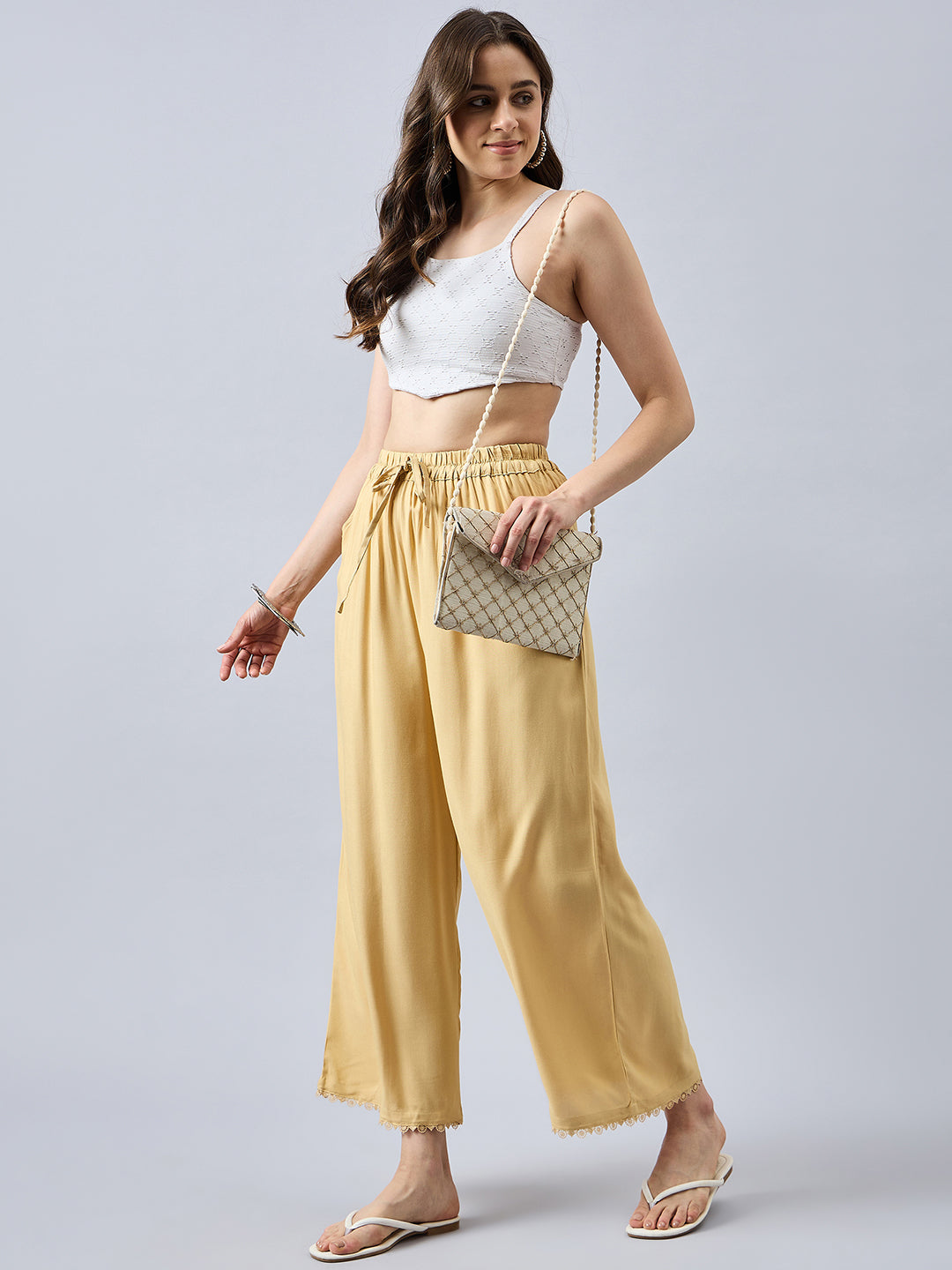 Gold Lace Palazzos