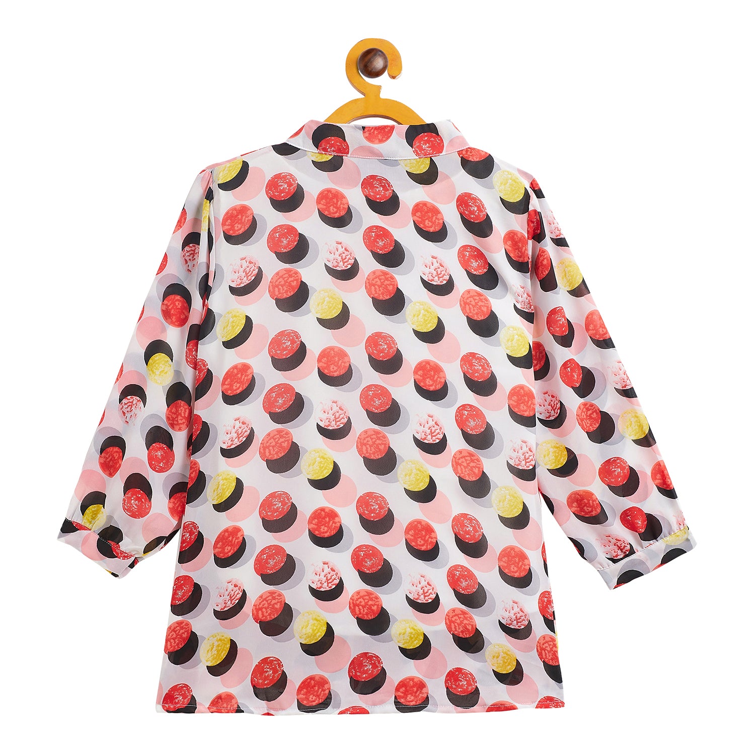 Kids Top Balloon Printed Pattern - Red & Black