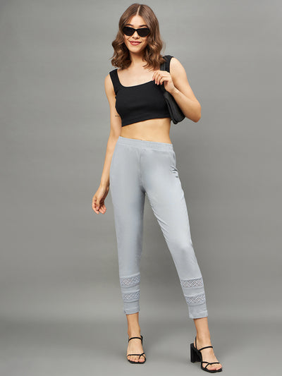 Light Grey Double Lace Pants L