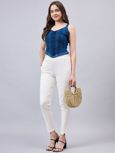 Baby Pink Regular Fit Potli Pants