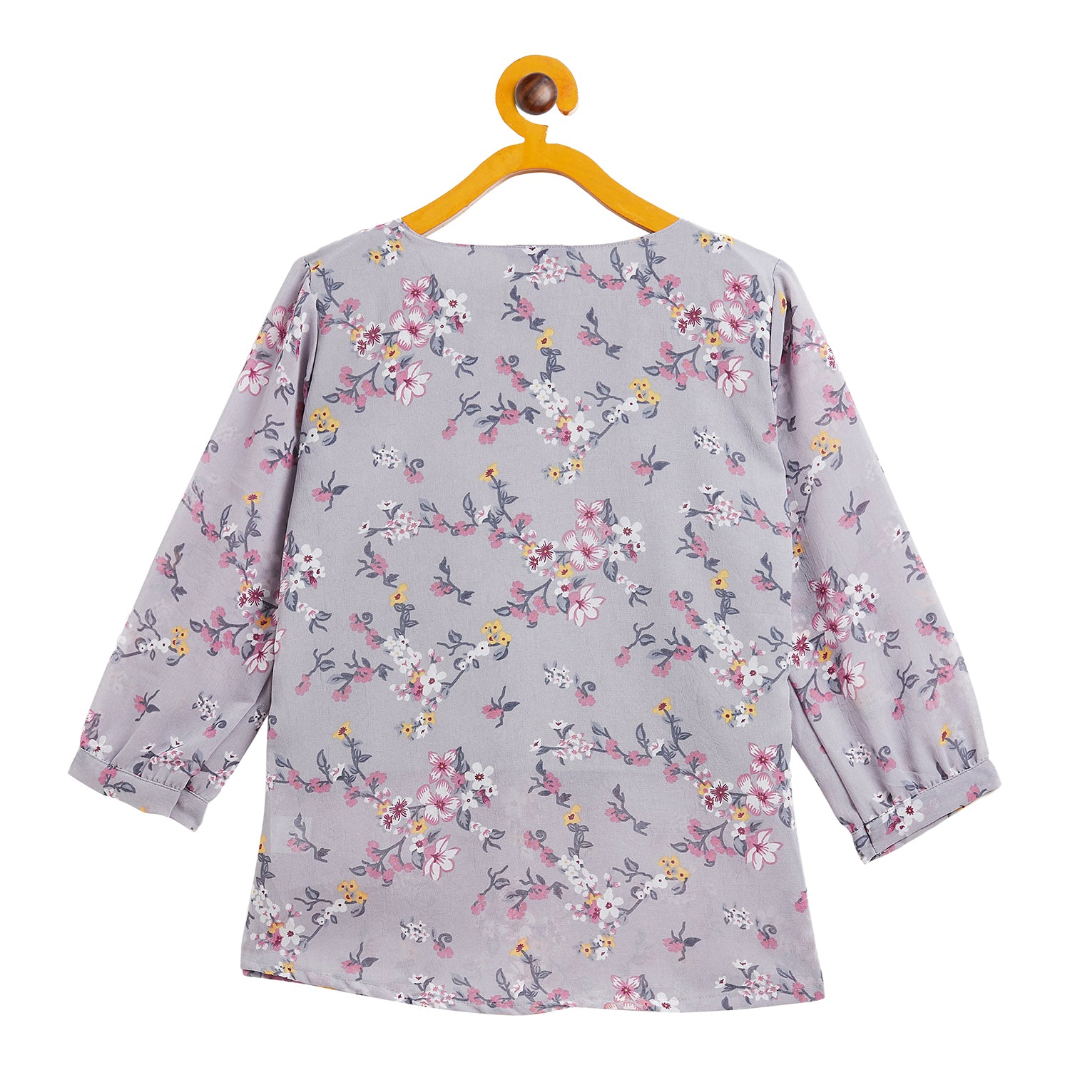 Kids Top Floral Pattern - Grey
