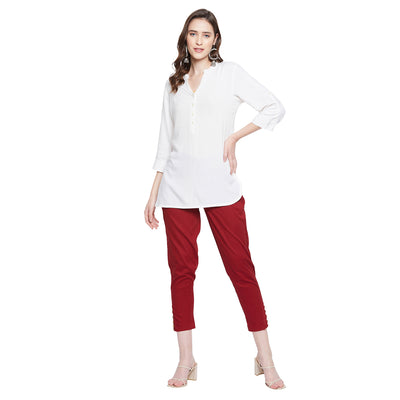 Red Button Pant