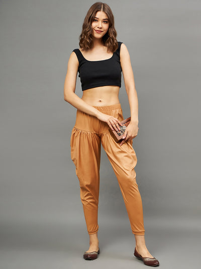 Gold Shimmer Dhoti Pants Free size