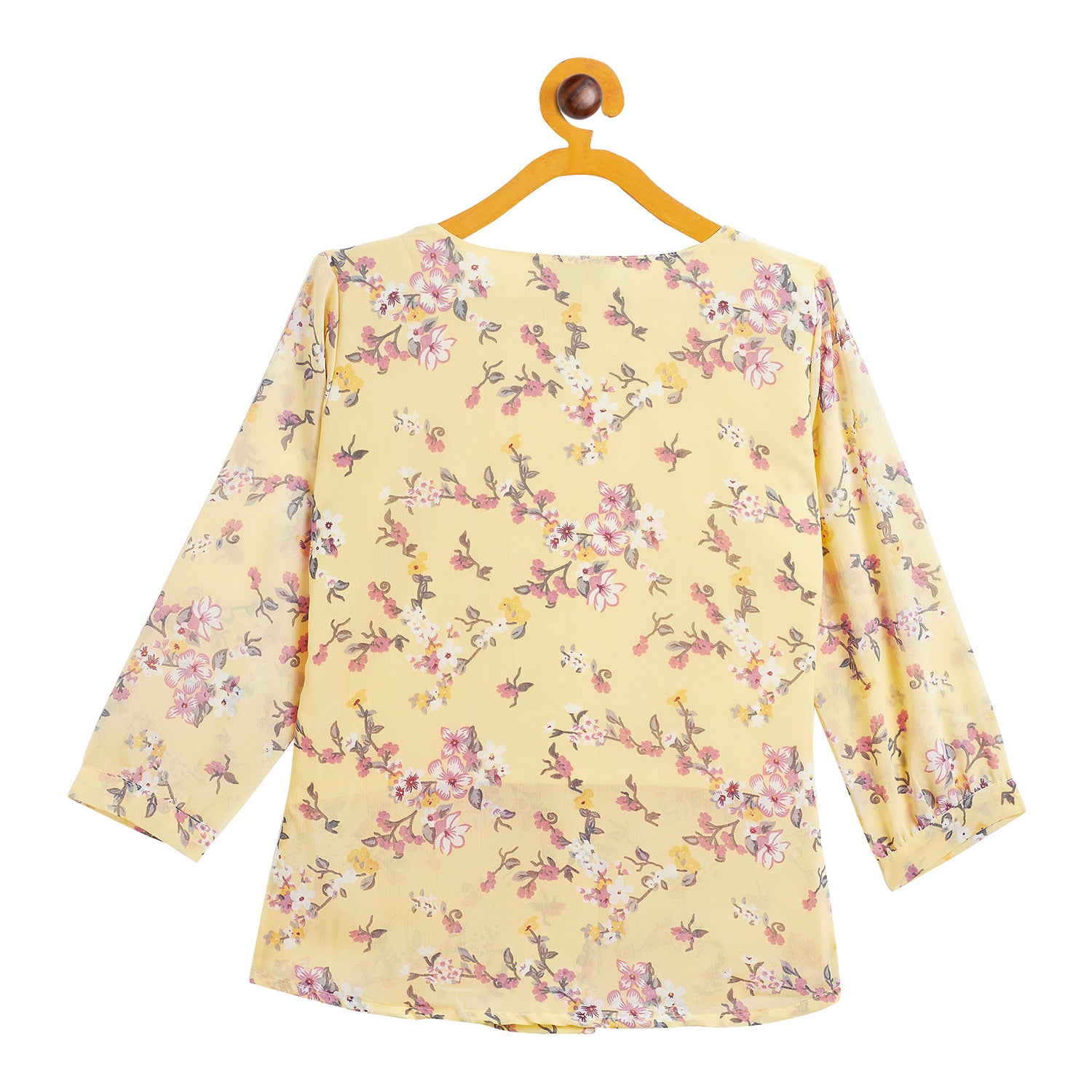 Kids Top Floral Pattern - Yellow
