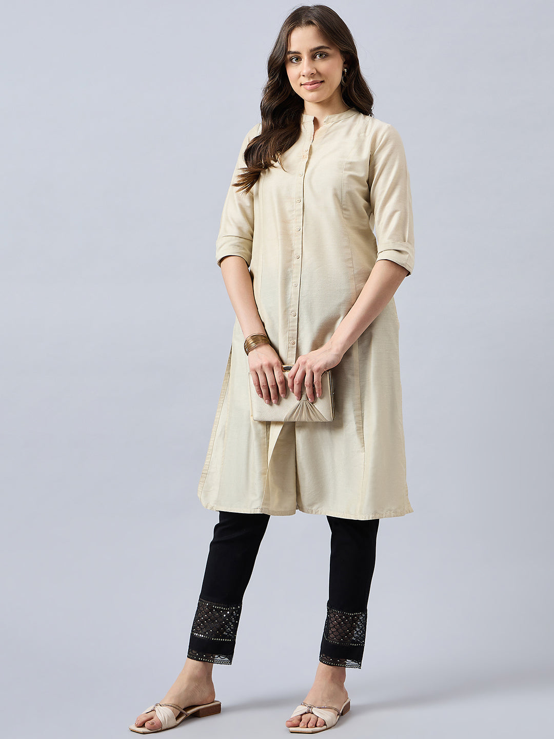 Black Sequin Lace Pants