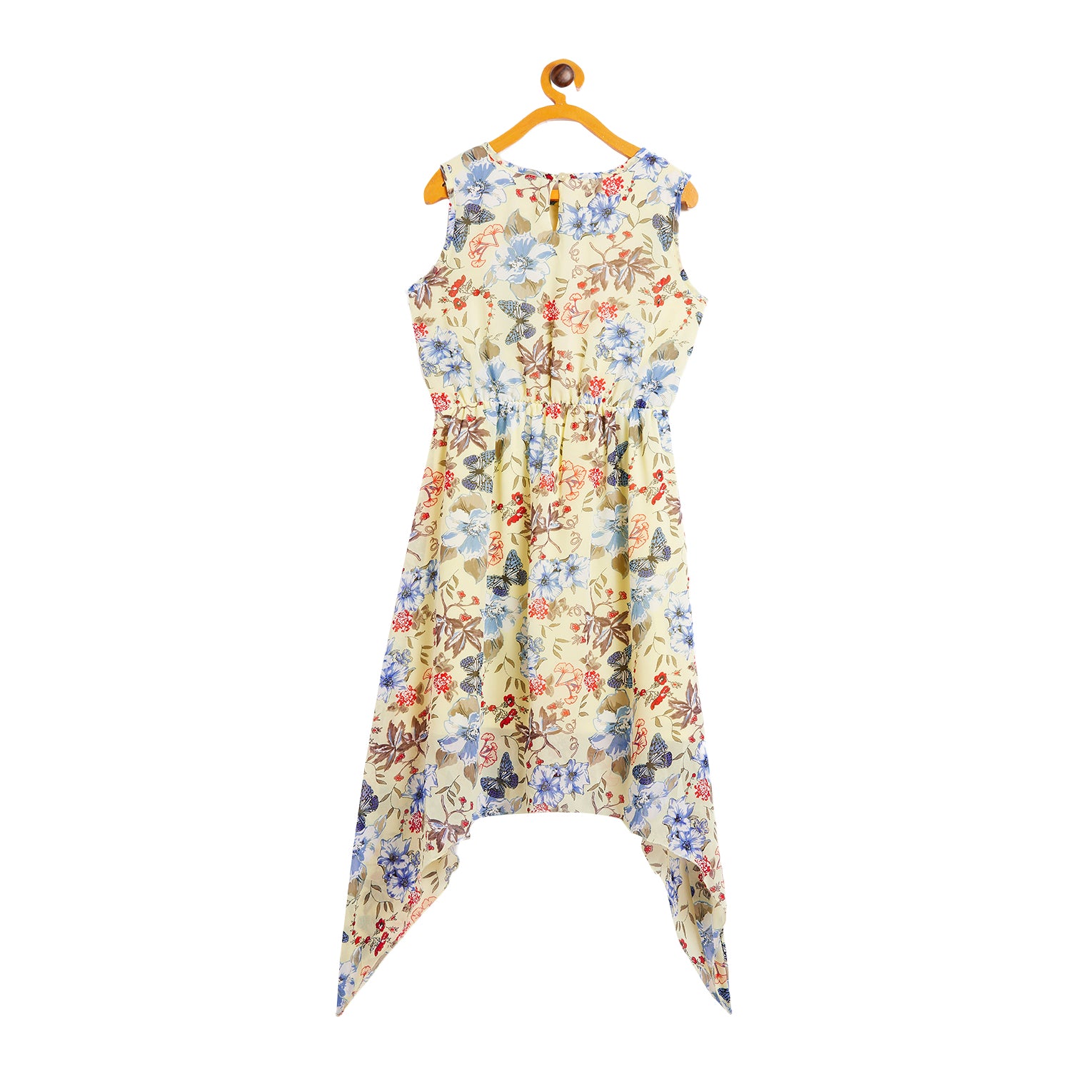 Kids Pink Designer Dress with Floral Pattern