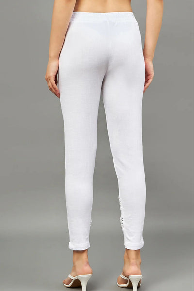 White Double Lace Pants