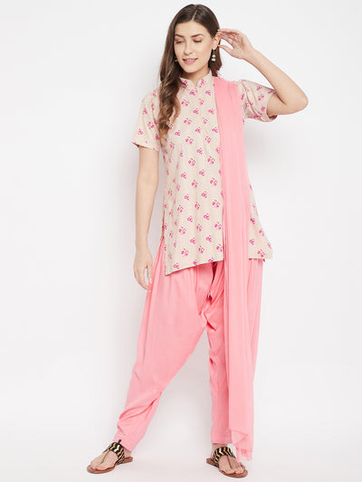 Peach Rayon Plain Patiala(No Duppatta) One size