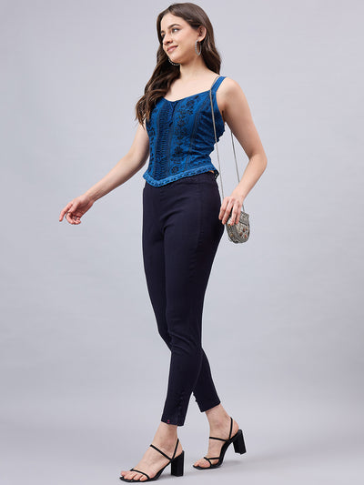 Baby Pink Regular Fit Potli Pants