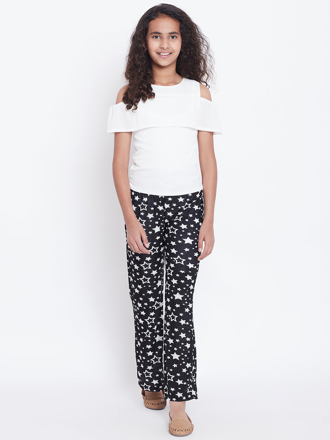 Black & White Twinkle Star Printed Palazzo