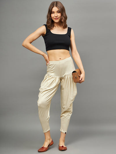 Light Gold Shimmer Dhoti Pants Free size