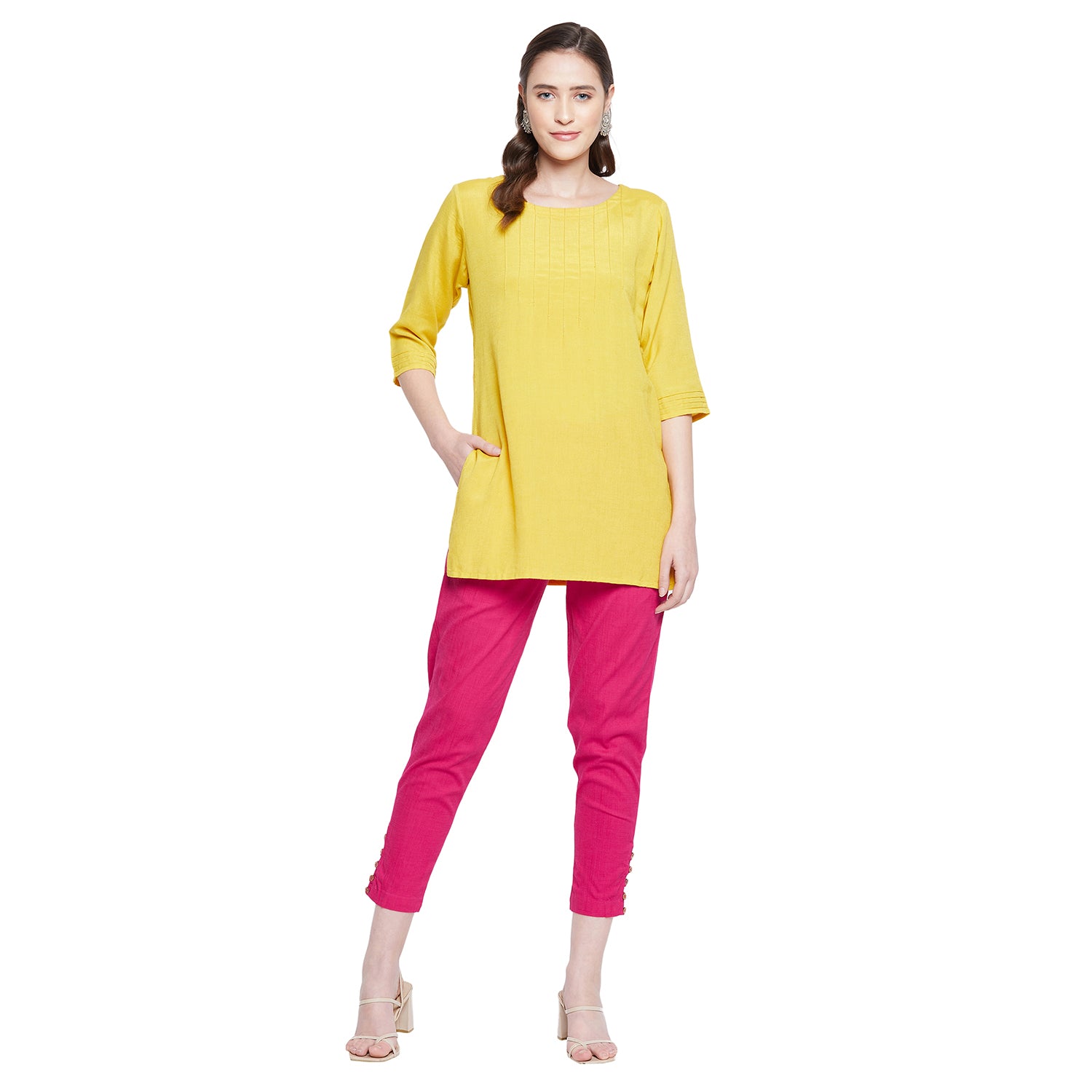 Red Button Pant